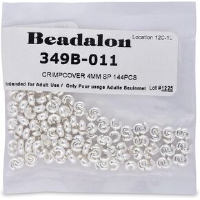 Beadalon Crimp Covers 4 mm Silver 144 pc.