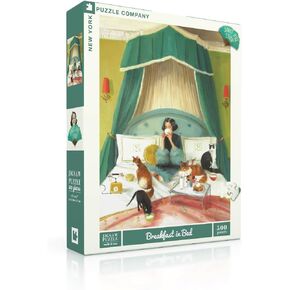 New York Puzzle Company - Janet Hill Breakfast in Bed - 500 Piece Jigsaw Puzzle for Family Game Nights by Janet Hill in Kuwait