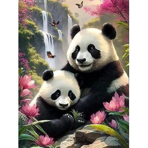 Goldyyyfrog 5d ​​Bamboo Pandas Diamond Painting Kits Floral Forest Animal Paint
