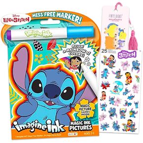 Disney Lilo and Stitch Mess Free Coloring Book Set - Bundle with Stitch Imagine Ink with Mess Free Coloring Pages Plus Stickers, More | Stitch Coloring Activities for Boys, Girls, Kids