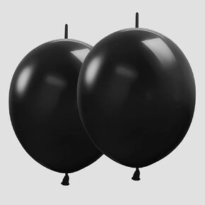 Link Balloons 6 Inch - 100 Pcs Quick Link Balloon Latex Linking Balloons Connected Linkable Balloon Birthday Wedding Party Decorations(Green)