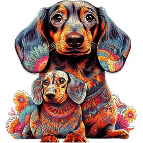 Wooden Puzzle for Adults, 200 Piece Irregular Animal Shaped Wooden Jigsaw Puzzles, Unique Puzzles for Adults, Creative Gift for Adults and Kids