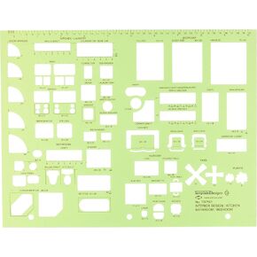 Alvin, TD7161, Kitchen, Bed, and Bath Template, Interior Design, 8.5" x 11" x .030"