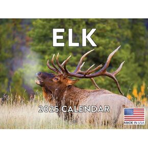 Elk Calendar 2025 Monthly Wall Calender 12 Month | American Made In The USA