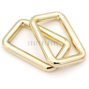 CRAFTMEMORE 3/4 Inch Rectangle Rings Buckle Metal Round Rectangular Loop for Bag Belt Strap Quality Finish SCLP 6pcs