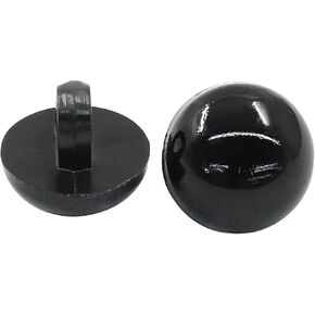 100Pcs Black Plastic Safety Eyes, 8mm/0.31" DIY Craft Eyes Type Mushroom Domed Round Buttons, Sewing Craft Eyes for Doll Animal Stuffed Toys, Handmade Decorations, Shirts, Skirts, Coat