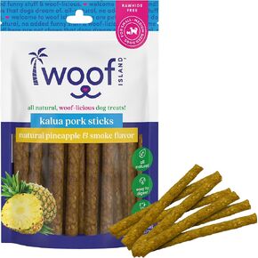 Kalua Pork Sticks - Hawaiian Island Inspired Pork Dog Treats - Rawhide Free Dog Chews - Long Lasting No Hide Dog Chews for Small Medium Large Dogs - Raw Hide Free Dog Chew Sticks (50 Pack)