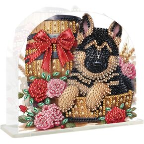 Diamond Painting Napkin Holder Diamond Art Napkin Holder Diamond Painting Kits for Adults Napkin Holder for Table Diamond Art Kits Acrylic Napkin Holder Gem Art Cocktail Napkin Holder Dog