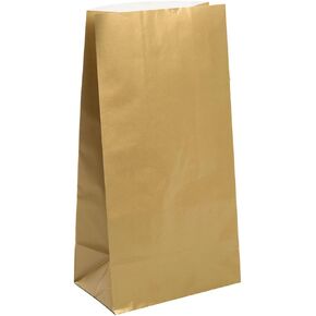 Luxurious Silver Metallic Paper Party Bags - (Pack of 10) - Premium, Eye-catching, and Eco-friendly Gift Bags for Any Celebration or Event
