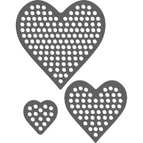 Rhinestone Genie Hearts 005 Magnetic Rhinestone Template, Black