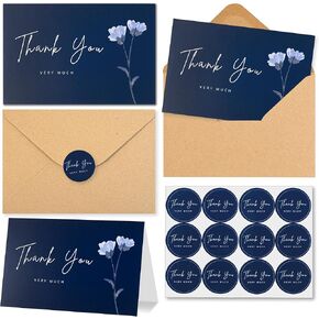 120-pack Thank You Cards Bulk with Kraft Envelopes & Matching Stickers, 4x6 Inches, Minimalist Design | Perfect for Business, Weddings, Baby & Bridal Showers, Graduations & Funerals.