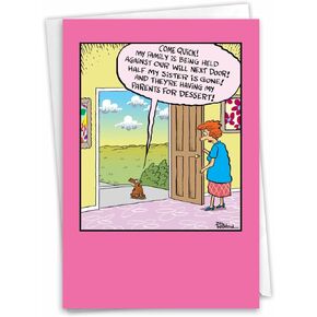 NobleWorks - Easter Greeting Card with Envelope (4.63 x 6.75 Inch) - Bunny Letters C8872EAG