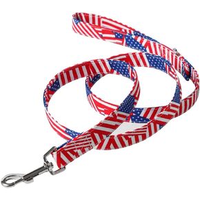 USA Flag Dog Collar - Patriotic American Pride Adjustable Pet Collar with Durable Buckle and Comfortable Design (Size L)