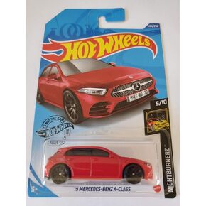 Hot Wheels 2020 Nightburnerz '19 Mercedes-Benz A-Class, Red 1:64 Scale Die-Cast Car, Unisex, Children Aged 3-7