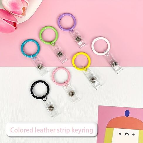 Simple Color Wave Card Holder，Acrylic Transparent Kpop Idol Photocard Holder Cute Love Heart ID Credit Card Sleeve Cover Protector with Pendant Keychain (Pink) in Saudi Arabia
