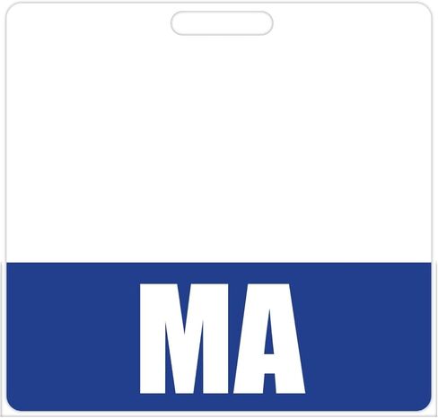 MA BADGE Buddy (Pink) - علامات شارة أفقية شاقة للمساعدين الطبيين - بطاقة تعريف الشارة ذات الوجهين المزدوج in Kuwait