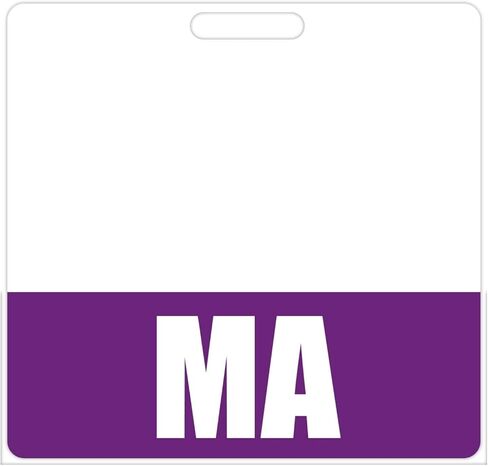 MA BADGE Buddy (Pink) - علامات شارة أفقية شاقة للمساعدين الطبيين - بطاقة تعريف الشارة ذات الوجهين المزدوج in Kuwait
