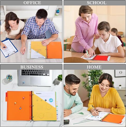 SEEKIND 24 Pack Binder Dividers with Pocket,24 Tab Binder Dividers for 3 Ring Binders,Subject Dividers for US Letter Size in 0.5, 1, 2, 3 inch Binders, Multicolor (24) in Saudi Arabia
