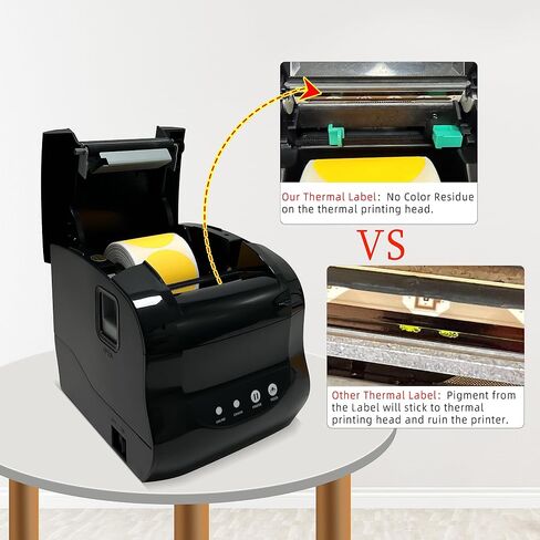 تسميات حرارية مستديرة 3 بوصة أصفر ، 500pcs Circle Direct Direct Thermal Sticker متوافق مع طابعة Rollo & Munbyn للحصول على رمز BusinessQR ، علامة الاسم ، تسمية العنوان in Kuwait
