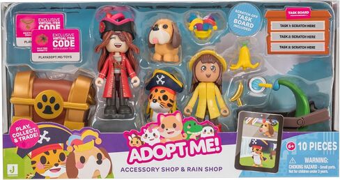Adopt Me! Rain and Accessory Shop Bundle - Amazon Exclusive - Top Online Game - Two Exclusive Virtual Item Codes Included - Collectible Toys for Kids Ages 6+ in Saudi Arabia