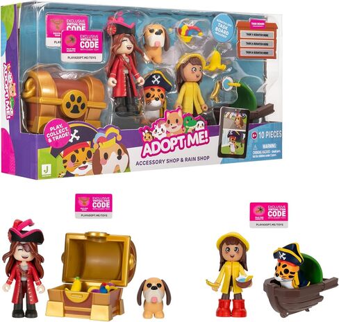 Adopt Me! Rain and Accessory Shop Bundle - Amazon Exclusive - Top Online Game - Two Exclusive Virtual Item Codes Included - Collectible Toys for Kids Ages 6+ in Saudi Arabia