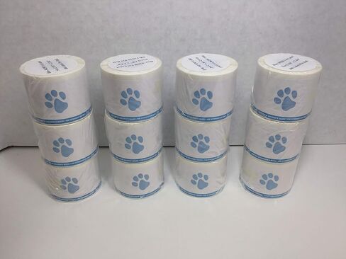 Veterinary Prescription Labels with Paw Print & Warning, 6 Rolls, 2-1/8" x 2-3/4", 400 per roll, Compatible with 30258, (6, Blue) in Kuwait