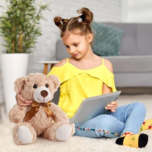 Civaner 4 Pack 14 Inches Bear Plush Stuffed Animals Cute Soft Bears Gifts Bulk for Girls Boys Girlfriend(Light Brown) in Saudi Arabia