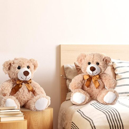 Civaner 4 Pack 14 Inches Bear Plush Stuffed Animals Cute Soft Bears Gifts Bulk for Girls Boys Girlfriend(Light Brown) in Saudi Arabia