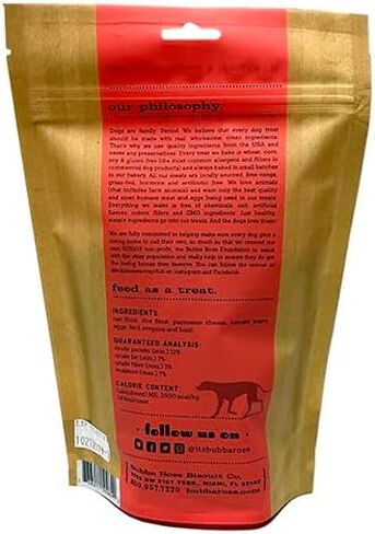 Bubba Rose Biscuit Co. - Pizza Dog Biscuits - Pizza Crust 6.5 oz. Bag - Allergy Friendly, Wheat, Corn, Soy & Gluten-Free Dog Treats, Made in The USA in Saudi Arabia