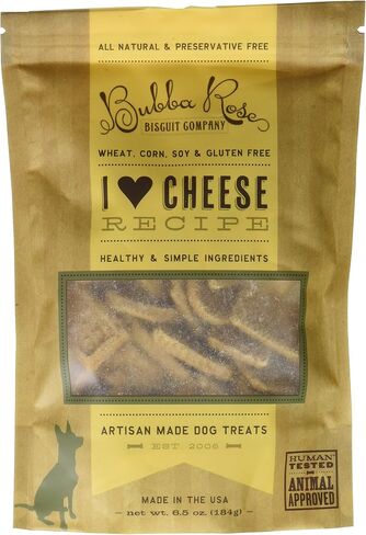 Bubba Rose Biscuit Co. - Pizza Dog Biscuits - Pizza Crust 6.5 oz. Bag - Allergy Friendly, Wheat, Corn, Soy & Gluten-Free Dog Treats, Made in The USA in Saudi Arabia