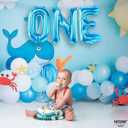 Katchon ، Balloon Red One لعيد الميلاد الأول - 16 بوصة | بالون عيد ميلاد واحد ، والبالون واحد حمراء لتوت ديكورات عيد الميلاد الأولى | بالون رقم 1 الأحمر لعيد الميلاد الأول | ديكورات عيد الميلاد الأولى in Kuwait