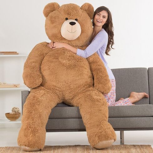 Vermont Teddy Bear Giant Teddy Bear - 4 أقدام ، 48 "لعبة أفخم كبيرة ، حيوانات عملاقة محشوة ، هدية عيد الفصح البني الناعم لصديقته أو الزوجة أو الذكرى السنوية أو عيد ميلاد - مصنوعة في الولايات المتحدة الأمريكية in Kuwait