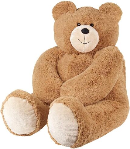 Vermont Teddy Bear Giant Teddy Bear - 4 أقدام ، 48 "لعبة أفخم كبيرة ، حيوانات عملاقة محشوة ، هدية عيد الفصح البني الناعم لصديقته أو الزوجة أو الذكرى السنوية أو عيد ميلاد - مصنوعة في الولايات المتحدة الأمريكية in Kuwait
