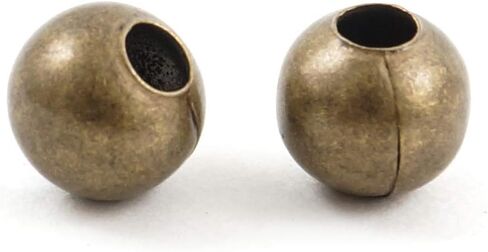 200pcs 4mm (0.16 Inch) Small Tiny Smooth Antique Bronze Loose Round Spacer Beads (Hole 2mm) for DIY Craft Jewelry Making CF89-4 in Kuwait