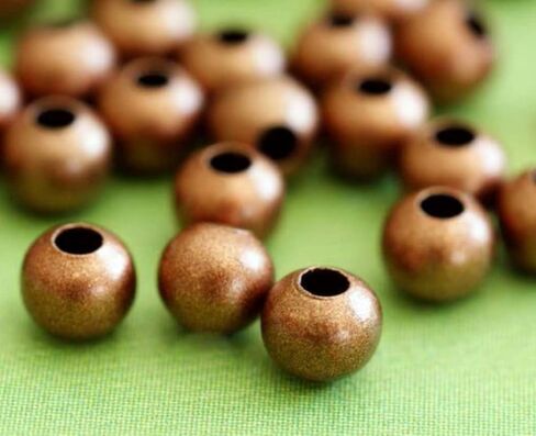200pcs 4mm (0.16 Inch) Small Tiny Smooth Antique Bronze Loose Round Spacer Beads (Hole 2mm) for DIY Craft Jewelry Making CF89-4 in Kuwait