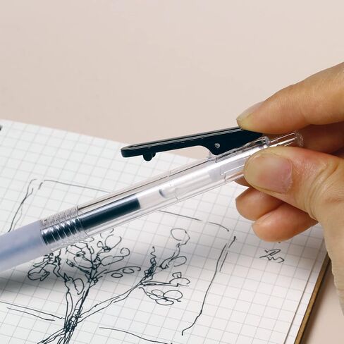 Ultra Fine Point Pens 0.38 Smooth Writing Retractable Pens for Journaling Planner,Note Tacking,0.38mm Tip,Quick Dry Black Ink,Refillable Ink Refill,6 Count in Saudi Arabia