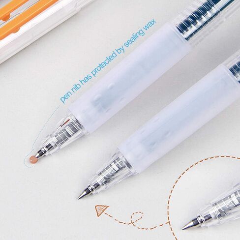 Ultra Fine Point Pens 0.38 Smooth Writing Retractable Pens for Journaling Planner,Note Tacking,0.38mm Tip,Quick Dry Black Ink,Refillable Ink Refill,6 Count in Saudi Arabia