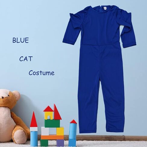 Merroyal Unisex Blue Cat Costume, Book Day Dress Up, Cute Blue Animal Halloween Outfit in Kuwait