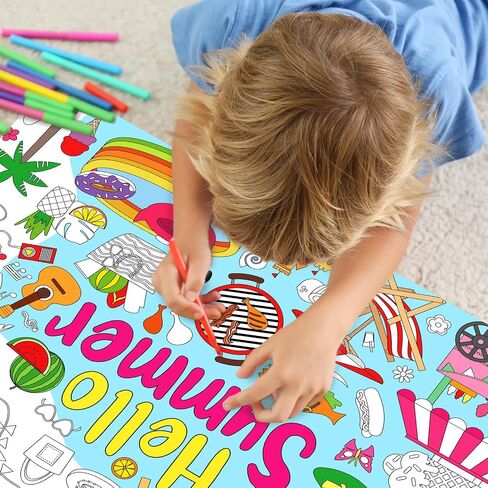 2 Pack Jumbo United States & World Map Coloring Poster 44 * 32Inch Large World Map Coloring Table Cover Giant USA Map Wall Doodle Art Coloring Education Poster for Classroom Home Birthday Party in Saudi Arabia