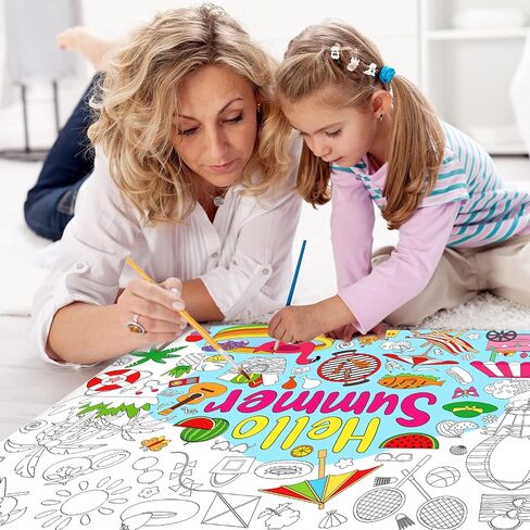 2 Pack Jumbo United States & World Map Coloring Poster 44 * 32Inch Large World Map Coloring Table Cover Giant USA Map Wall Doodle Art Coloring Education Poster for Classroom Home Birthday Party in Saudi Arabia