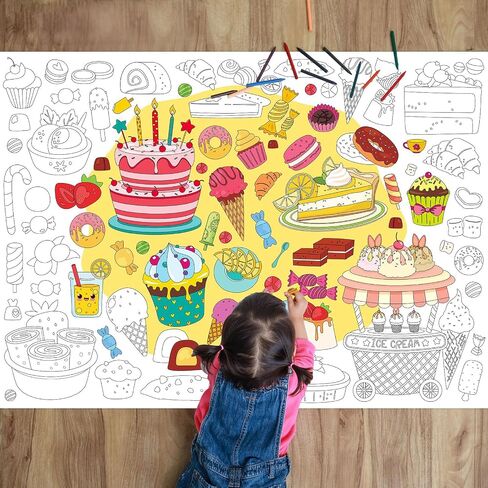 2 Pack Jumbo United States & World Map Coloring Poster 44 * 32Inch Large World Map Coloring Table Cover Giant USA Map Wall Doodle Art Coloring Education Poster for Classroom Home Birthday Party in Saudi Arabia