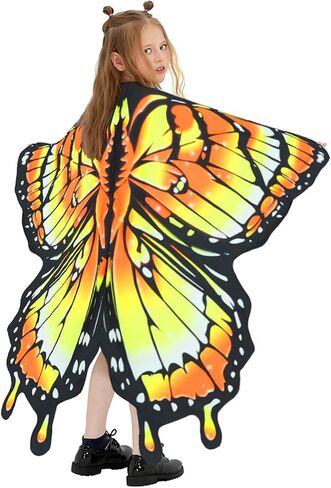 plainshe Halloween Costumes for Girls，Butterfly Wings Kids, Fairy Wings，3PCS Butterfly Costume Set. in Saudi Arabia