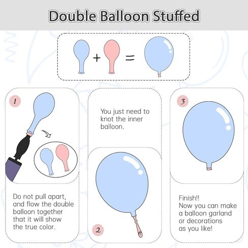 طقم قوس بالون أبيض مزدوج - بالونات بيضاء مزدوجة محشوة مع بالونات واضحة بالداخل ، والبالونات البيضاء غير اللامعة بأحجام مختلفة 5 12 18 بوصة للكشف عن جنس حفل زفاف استحمام الطفل in Kuwait