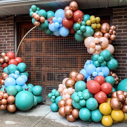 طقم قوس بالون أبيض مزدوج - بالونات بيضاء مزدوجة محشوة مع بالونات واضحة بالداخل ، والبالونات البيضاء غير اللامعة بأحجام مختلفة 5 12 18 بوصة للكشف عن جنس حفل زفاف استحمام الطفل in Kuwait