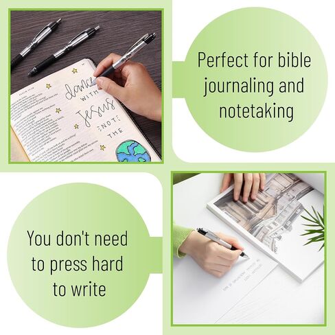 Mr. Pen No Bleed Pens, Bible Pens, Fine Tip, Black, Pack of 6 in Saudi Arabia