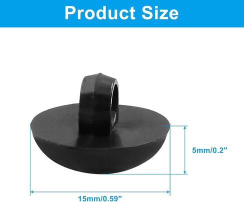 100Pcs Black Plastic Safety Eyes, 8mm/0.31" DIY Craft Eyes Type Mushroom Domed Round Buttons, Sewing Craft Eyes for Doll Animal Stuffed Toys, Handmade Decorations, Shirts, Skirts, Coat in Saudi Arabia