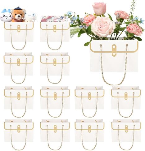 xialgshe 10 Pcs Gift wrapping paper,Flower bouquet,Birthday wrapping basket,Florist carrier bag for Arrangements,Wedding,Valentine's,Mother's Day,Baby Shower (Pink) in Saudi Arabia