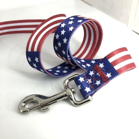 USA Flag Dog Collar - Patriotic American Pride Adjustable Pet Collar with Durable Buckle and Comfortable Design (Size L) in Saudi Arabia