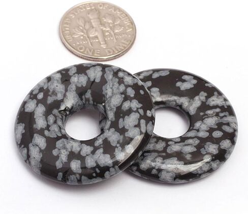JOE FOREMAN 50mm Picture Jasper Natural Gemstone Ring Circle Donuts Pendant Charms Beads for Jewelry Making 1Pcs in Kuwait