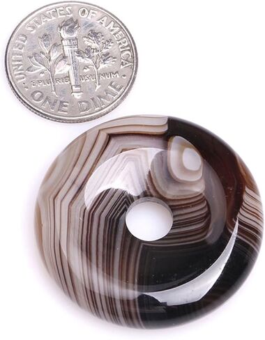 JOE FOREMAN 50mm Picture Jasper Natural Gemstone Ring Circle Donuts Pendant Charms Beads for Jewelry Making 1Pcs in Kuwait